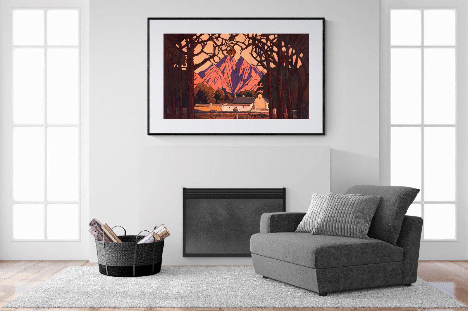 Farm Jonkershoek-Wall_Art-150 x 100cm-Framed Print-Black-Pixalot