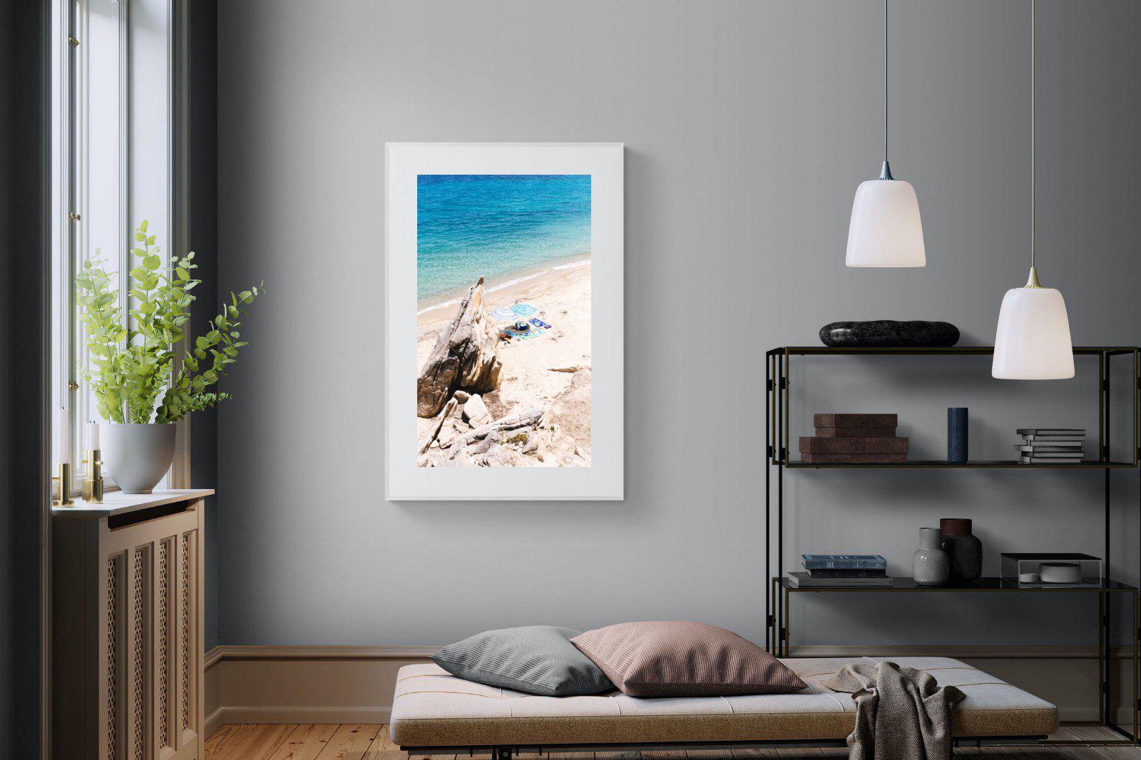 Fava Beach-Wall_Art-100 x 150cm-Framed Print-White-Pixalot
