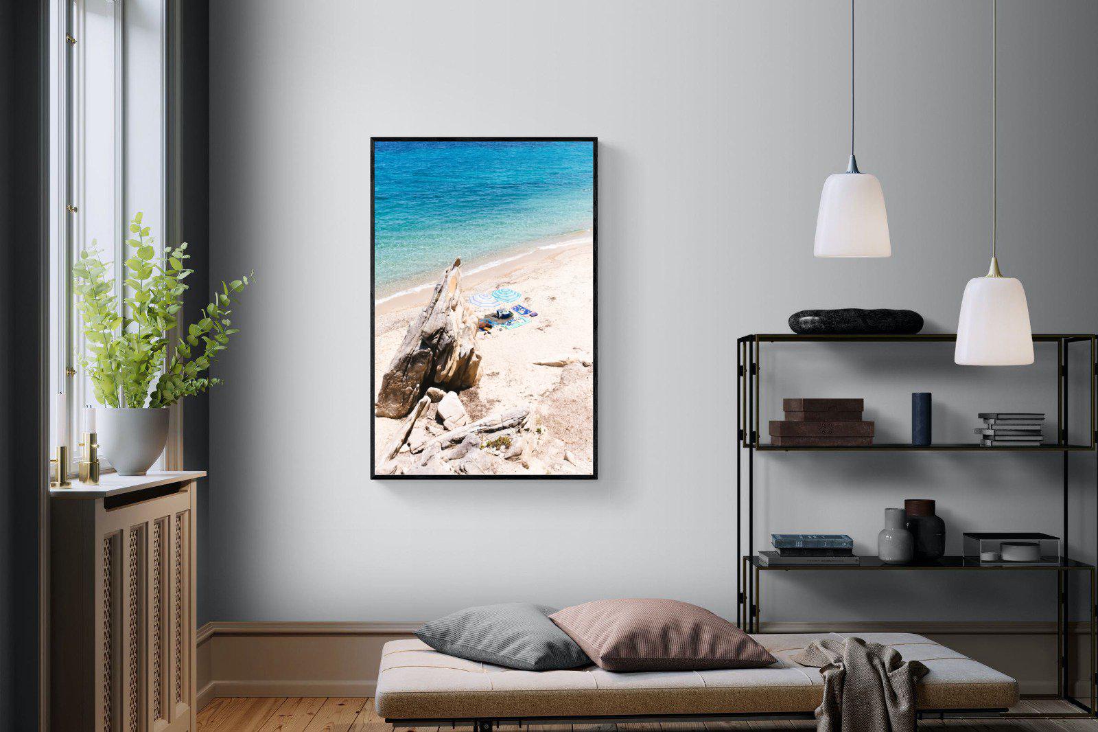 Fava Beach-Wall_Art-100 x 150cm-Mounted Canvas-Black-Pixalot
