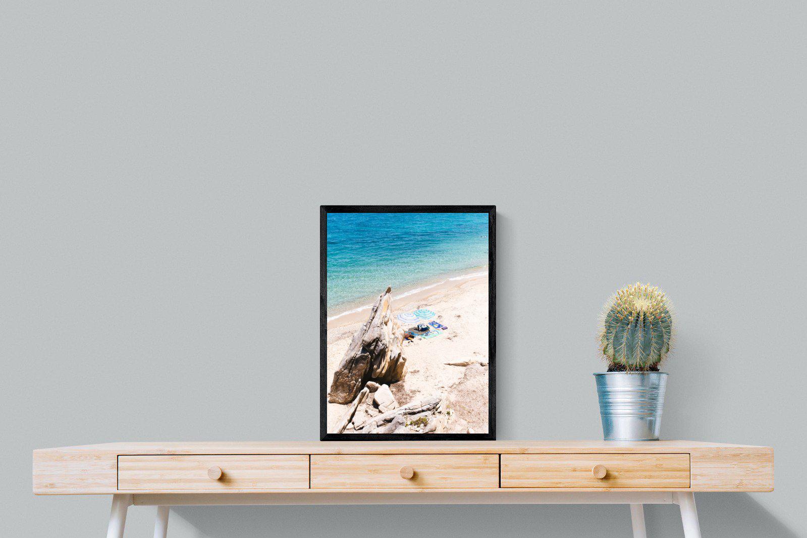 Fava Beach-Wall_Art-45 x 60cm-Mounted Canvas-Black-Pixalot