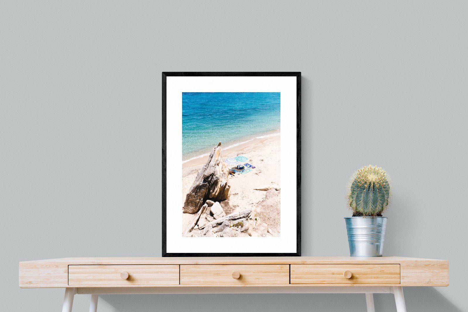 Fava Beach-Wall_Art-60 x 80cm-Framed Print-Black-Pixalot