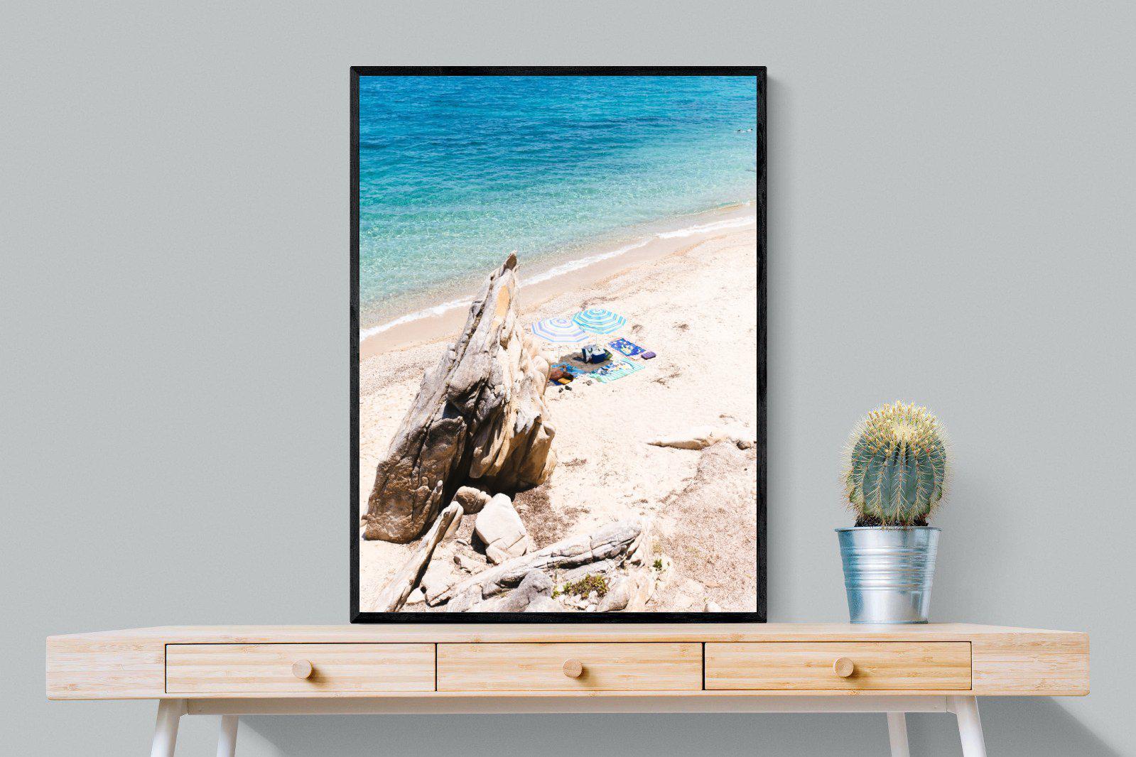 Fava Beach-Wall_Art-75 x 100cm-Mounted Canvas-Black-Pixalot