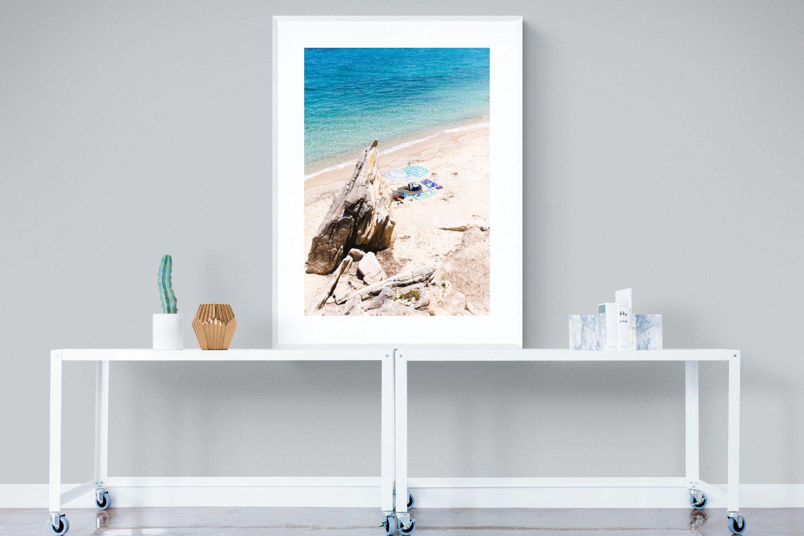 Fava Beach-Wall_Art-90 x 120cm-Framed Print-White-Pixalot