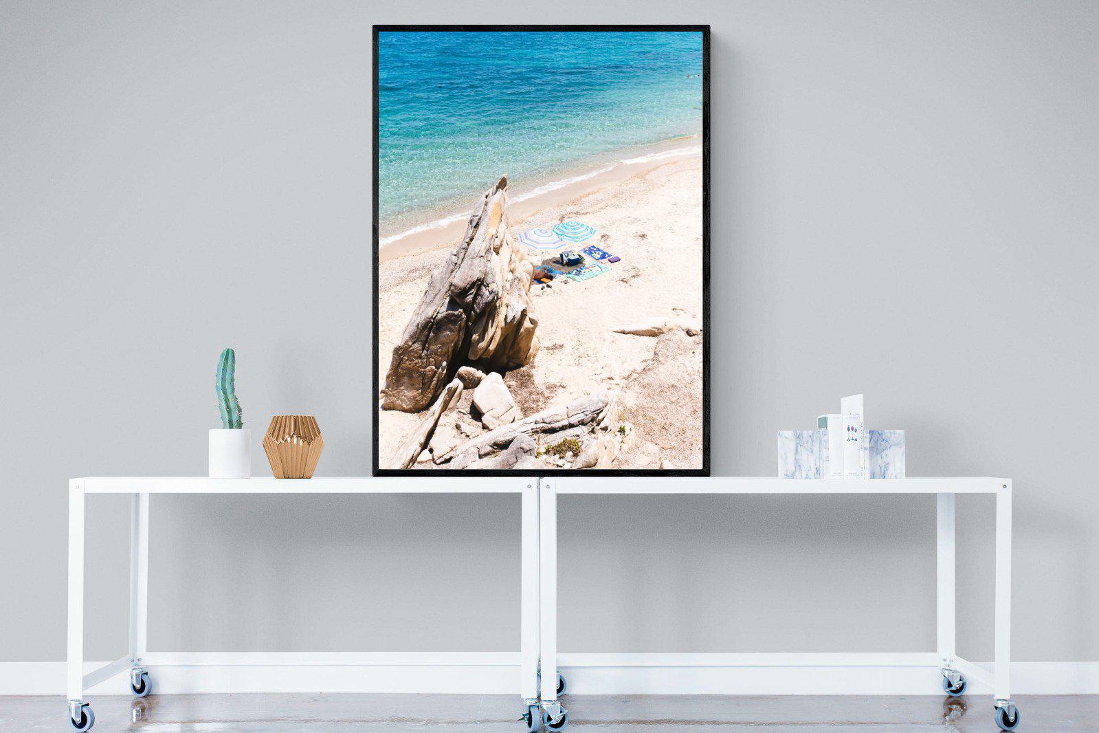 Fava Beach-Wall_Art-90 x 120cm-Mounted Canvas-Black-Pixalot