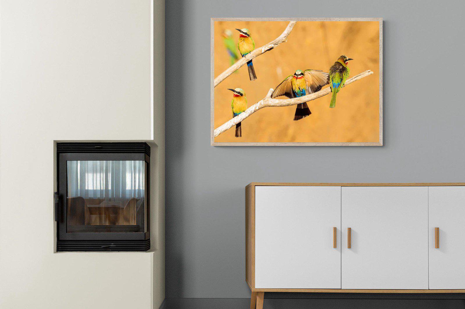 Feathered Friends-Wall_Art-100 x 75cm-Mounted Canvas-Wood-Pixalot