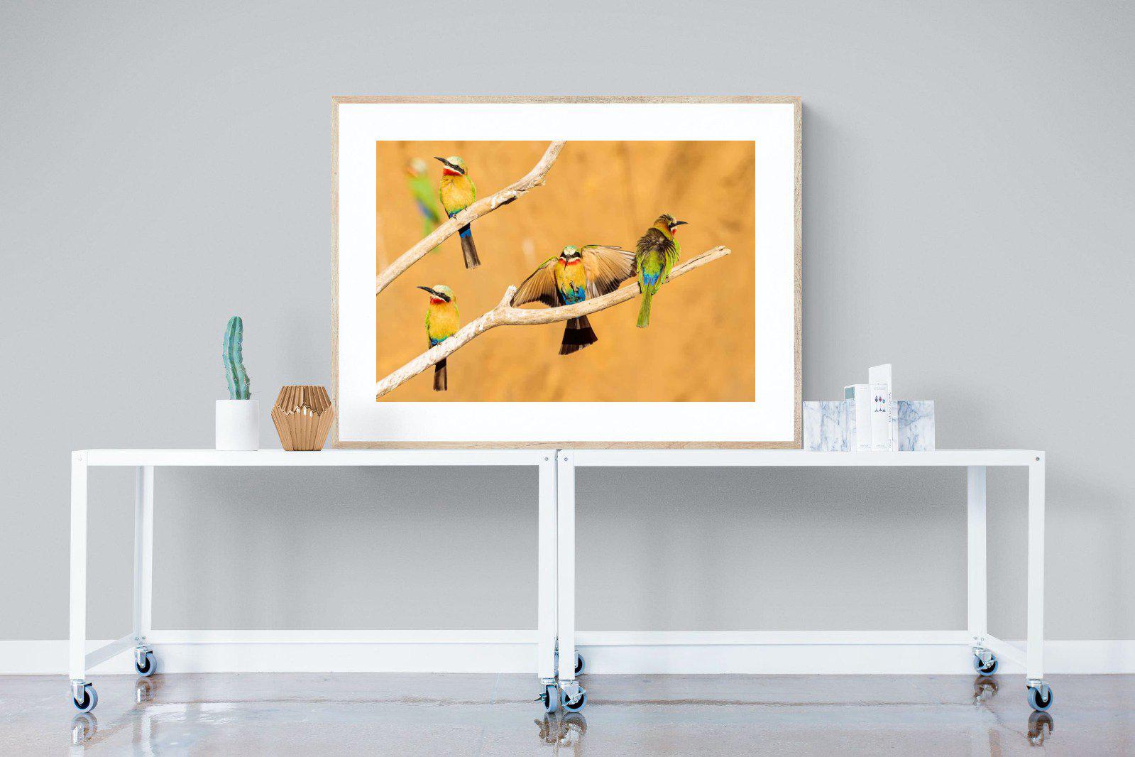 Feathered Friends-Wall_Art-120 x 90cm-Framed Print-Wood-Pixalot