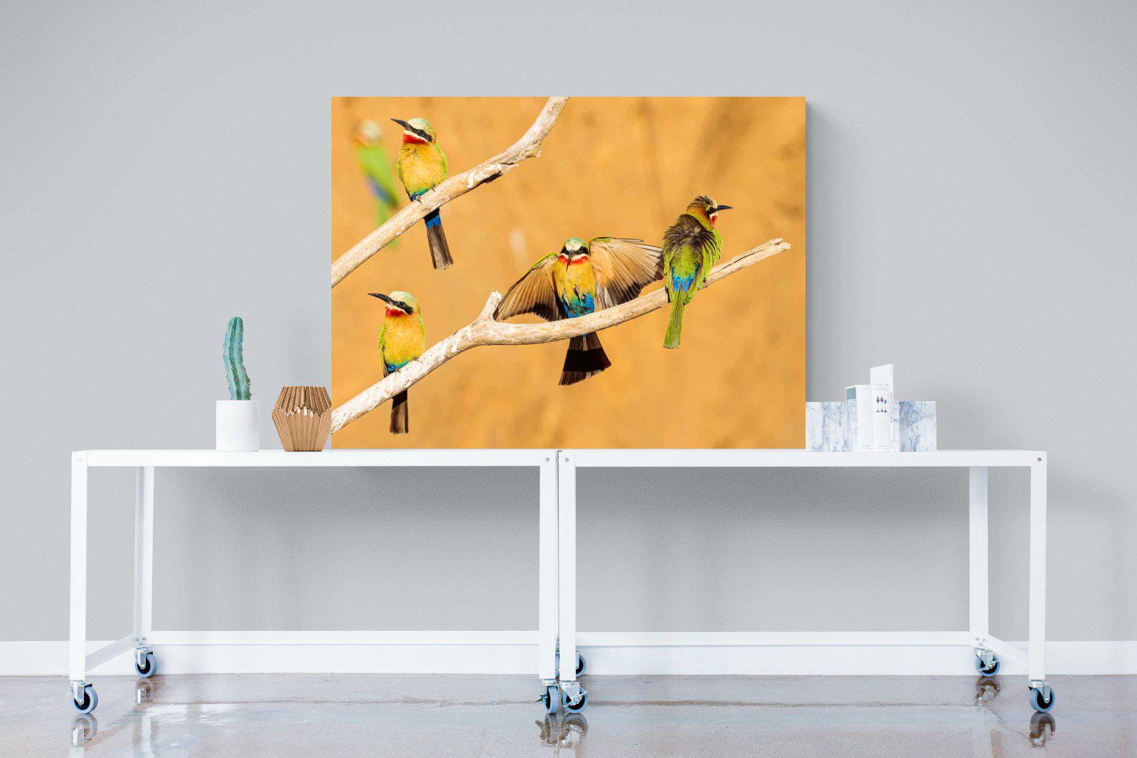 Feathered Friends-Wall_Art-120 x 90cm-Mounted Canvas-No Frame-Pixalot