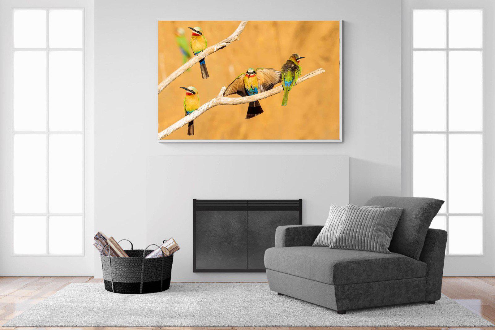 Feathered Friends-Wall_Art-150 x 100cm-Mounted Canvas-White-Pixalot