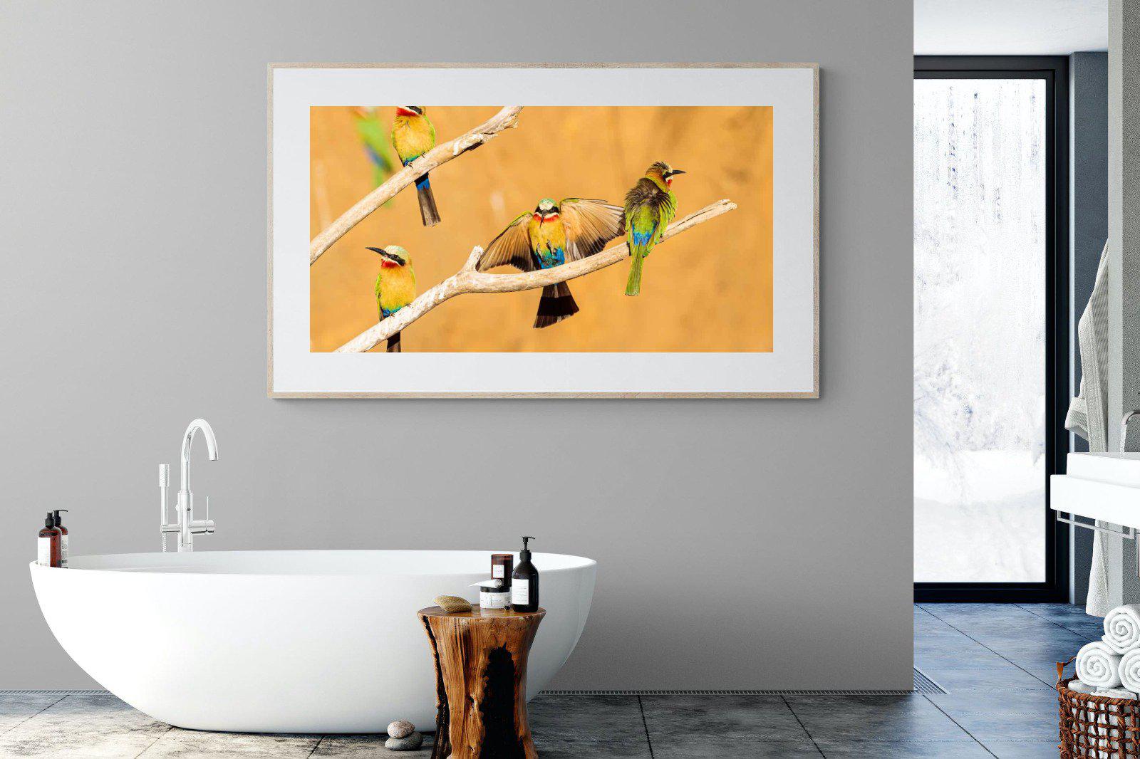 Feathered Friends-Wall_Art-180 x 110cm-Framed Print-Wood-Pixalot