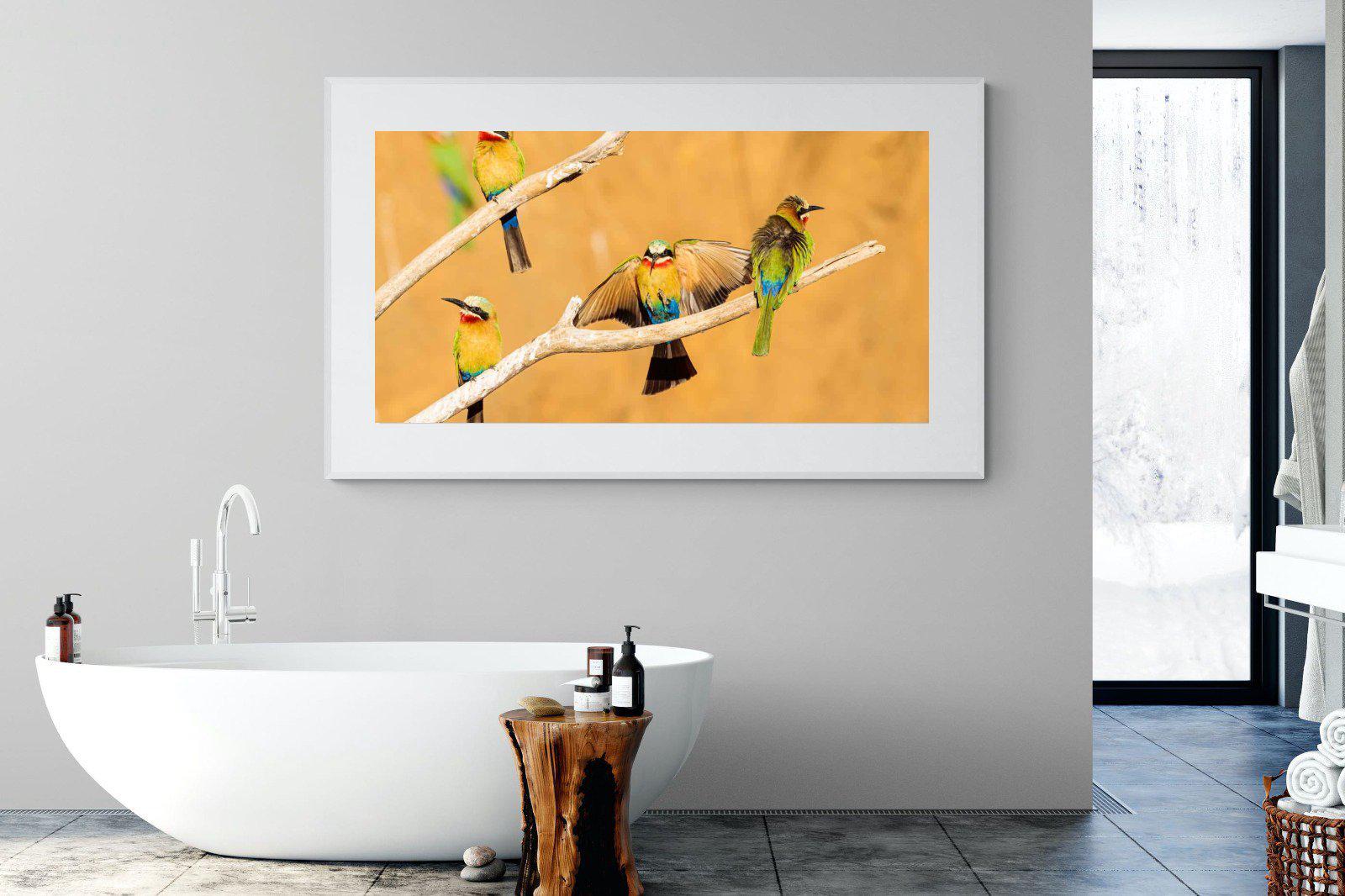 Feathered Friends-Wall_Art-180 x 110cm-Framed Print-White-Pixalot