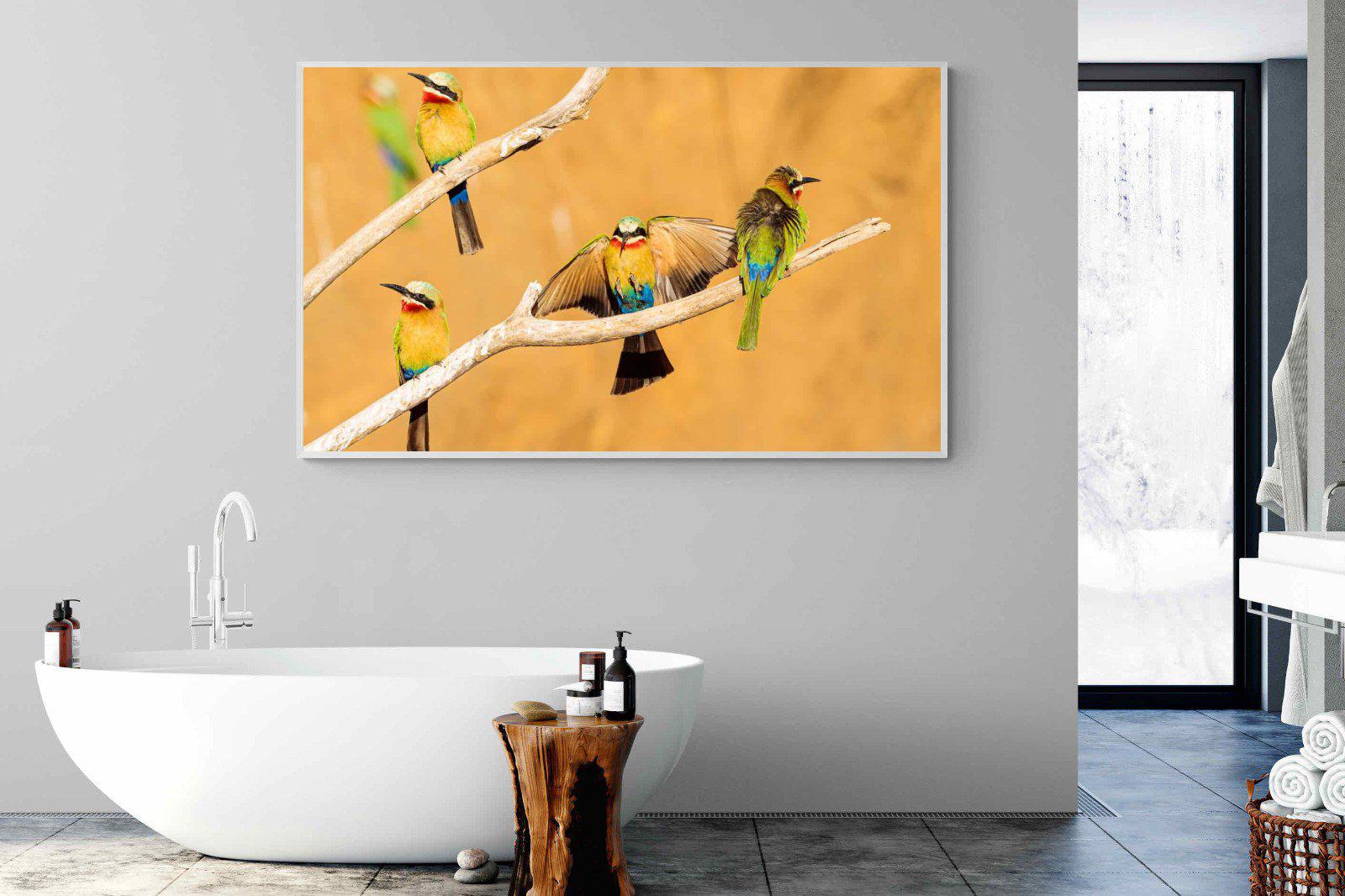 Feathered Friends-Wall_Art-180 x 110cm-Mounted Canvas-White-Pixalot