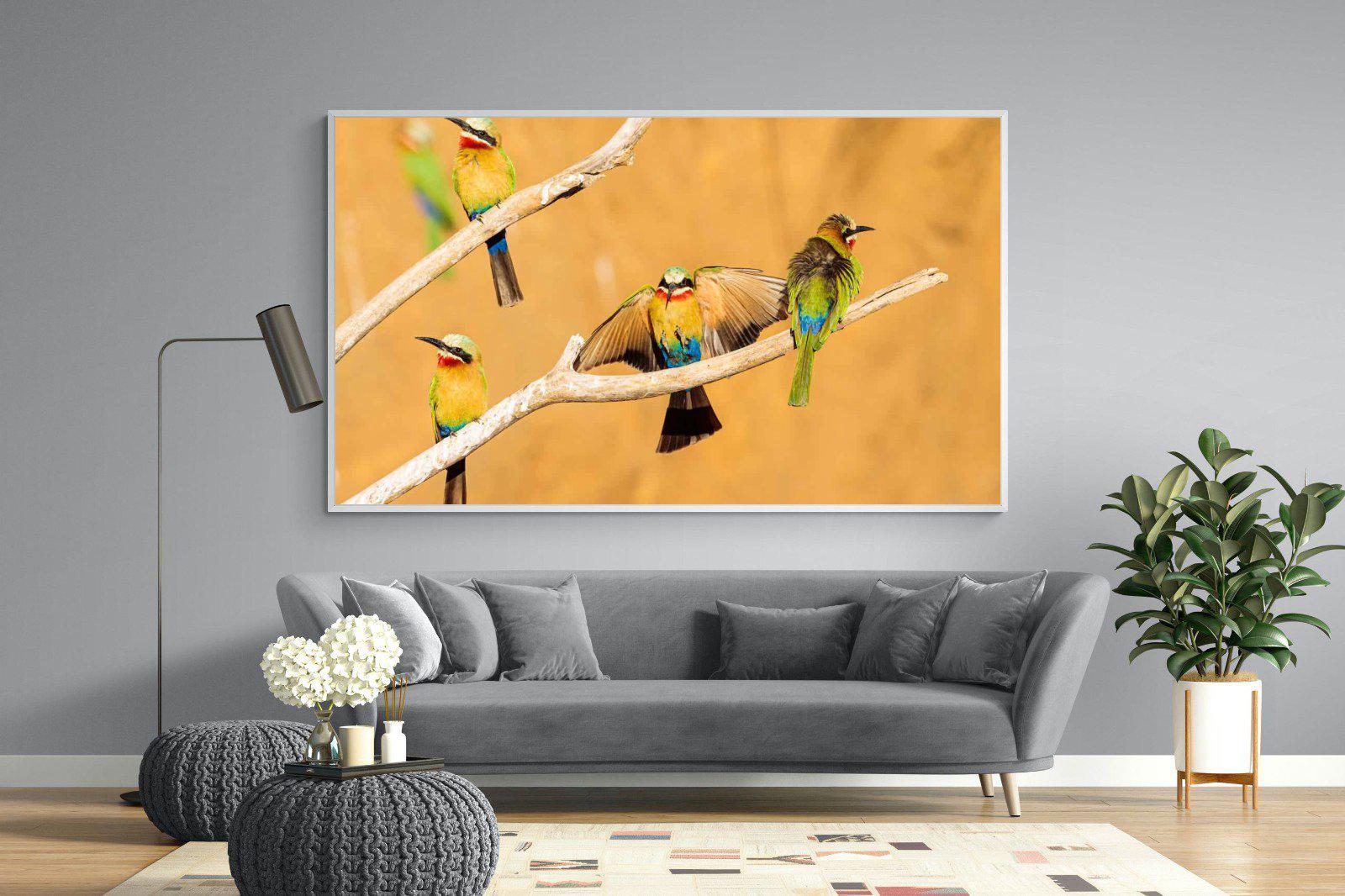Feathered Friends-Wall_Art-220 x 130cm-Mounted Canvas-White-Pixalot