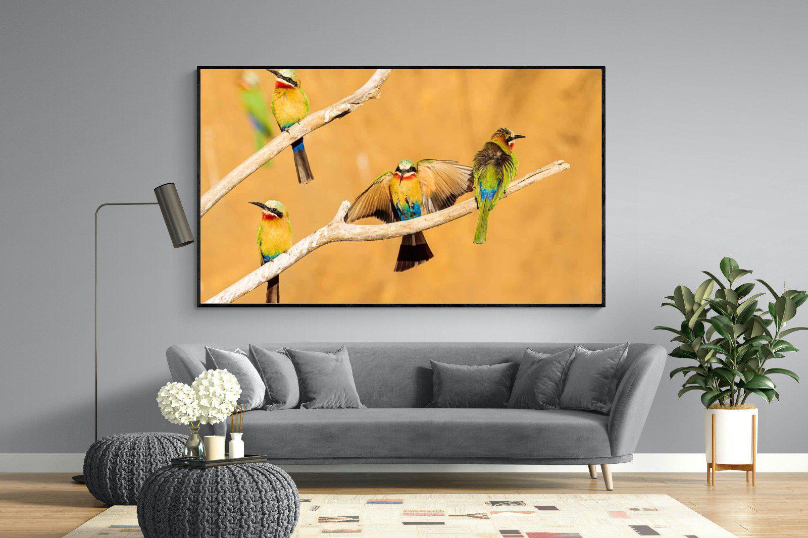 Feathered Friends-Wall_Art-220 x 130cm-Mounted Canvas-Black-Pixalot