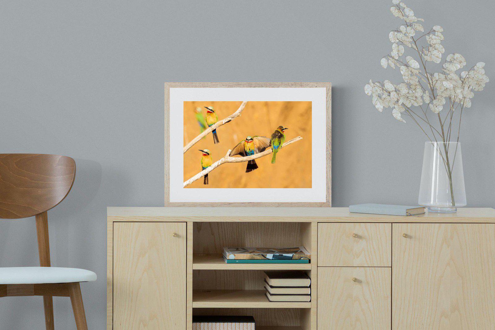 Feathered Friends-Wall_Art-60 x 45cm-Framed Print-Wood-Pixalot