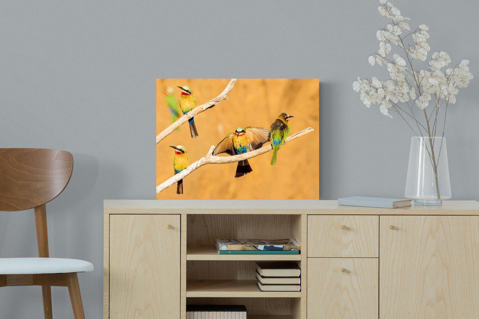 Feathered Friends-Wall_Art-60 x 45cm-Mounted Canvas-No Frame-Pixalot