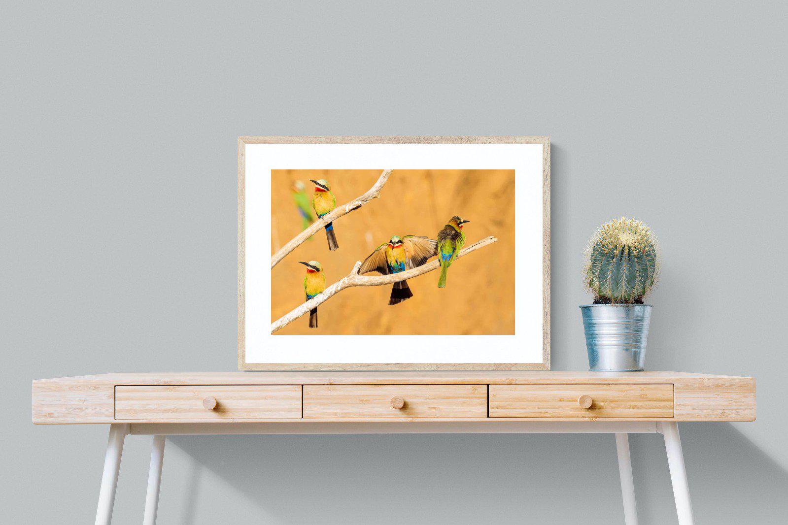 Feathered Friends-Wall_Art-80 x 60cm-Framed Print-Wood-Pixalot