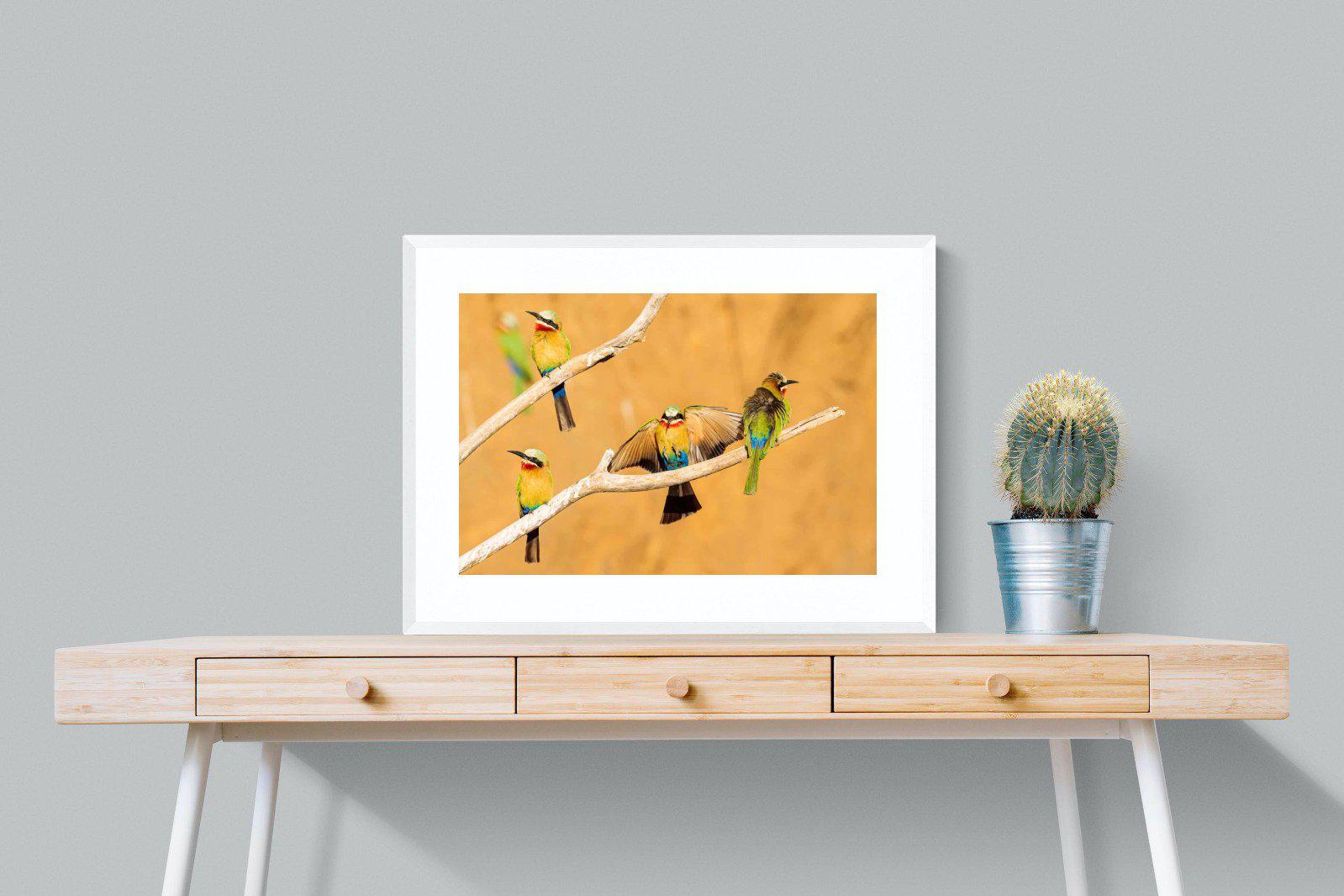 Feathered Friends-Wall_Art-80 x 60cm-Framed Print-White-Pixalot