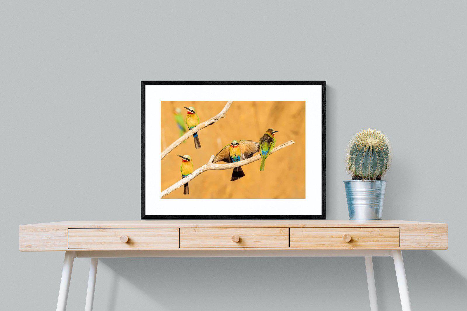Feathered Friends-Wall_Art-80 x 60cm-Framed Print-Black-Pixalot
