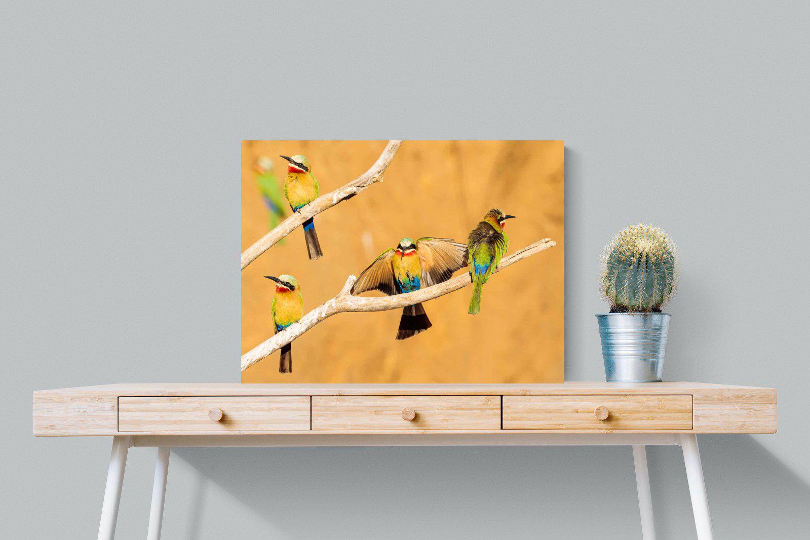 Feathered Friends-Wall_Art-80 x 60cm-Mounted Canvas-No Frame-Pixalot