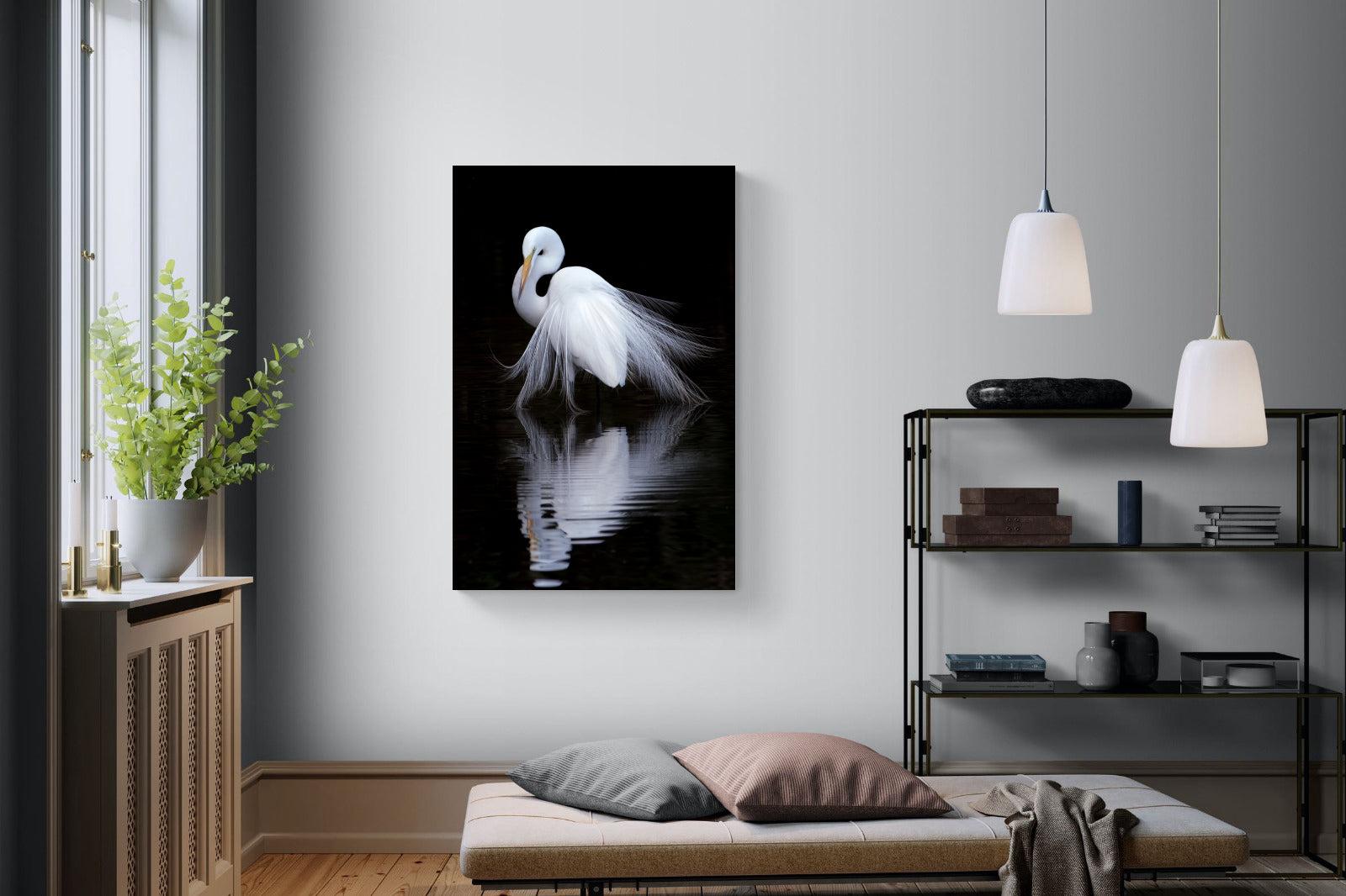 Feathered Reflection-Wall_Art-100 x 150cm-Mounted Canvas-No Frame-Pixalot