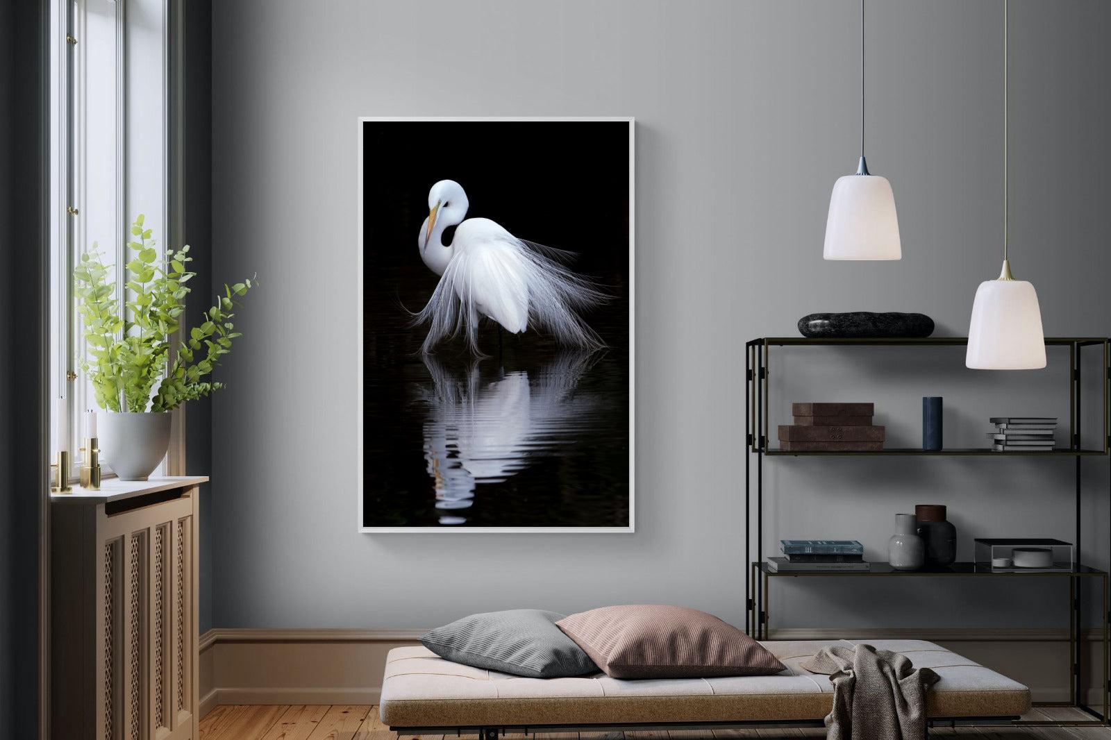 Feathered Reflection-Wall_Art-120 x 180cm-Mounted Canvas-White-Pixalot