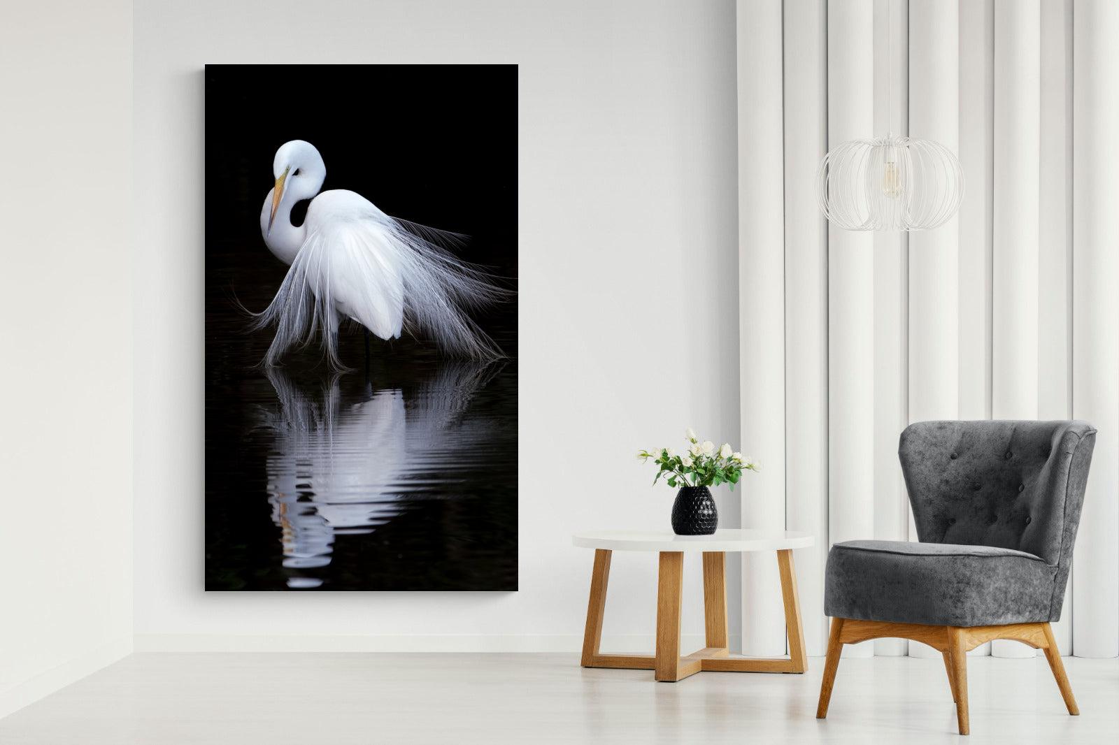 Feathered Reflection-Wall_Art-130 x 220cm-Mounted Canvas-No Frame-Pixalot