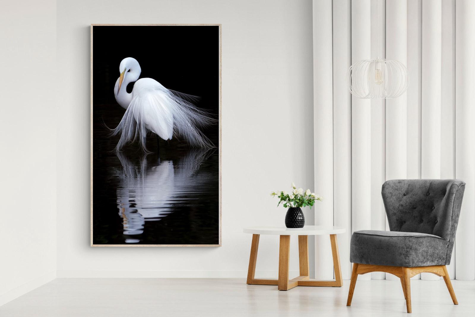 Feathered Reflection-Wall_Art-130 x 220cm-Mounted Canvas-Wood-Pixalot