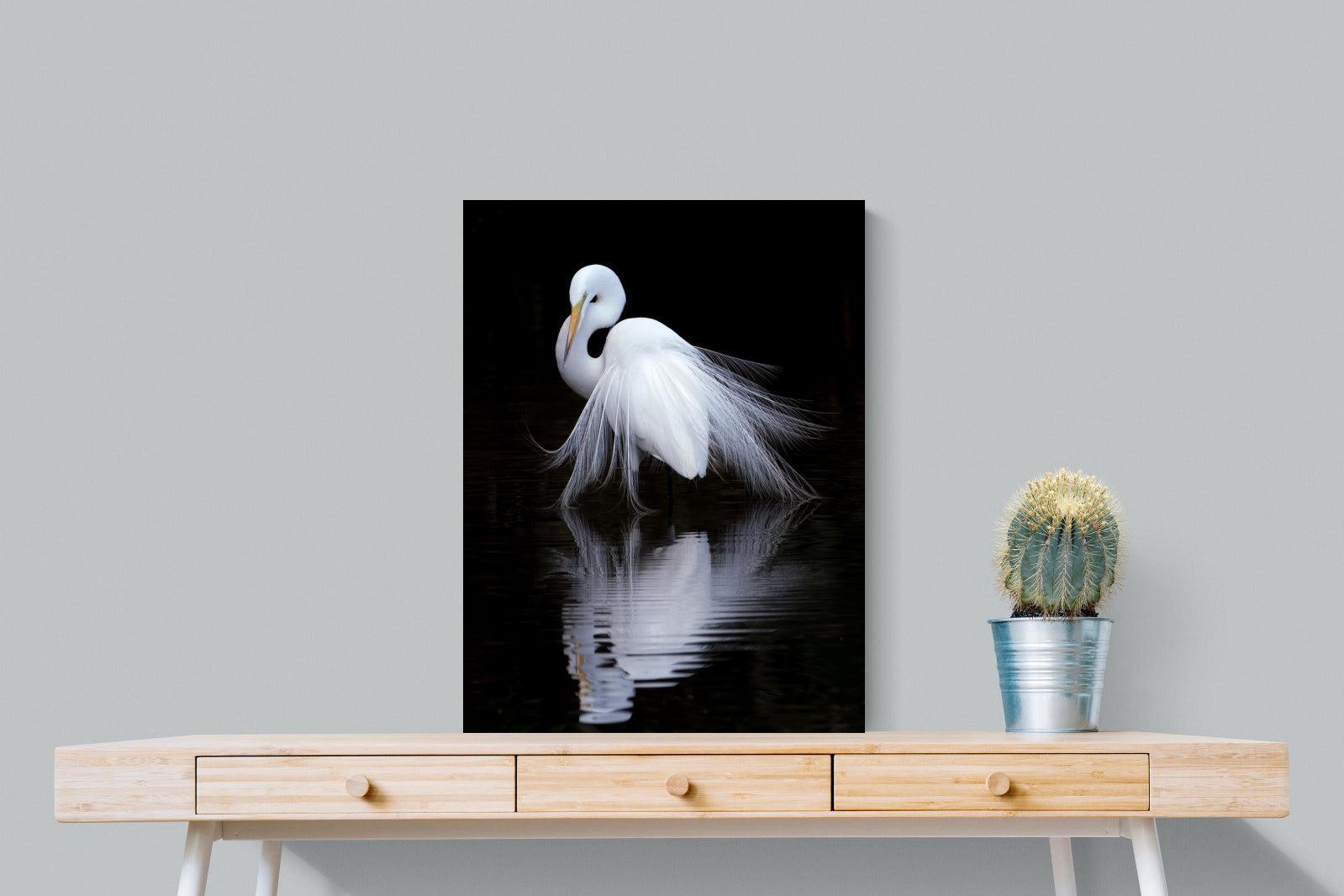 Feathered Reflection-Wall_Art-60 x 80cm-Mounted Canvas-No Frame-Pixalot
