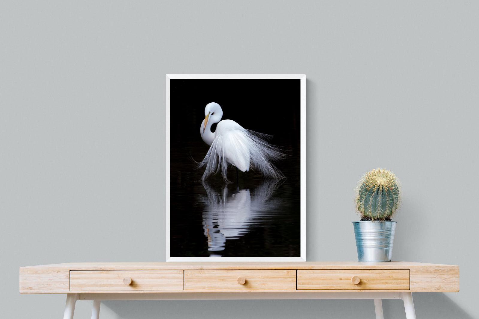 Feathered Reflection-Wall_Art-60 x 80cm-Mounted Canvas-White-Pixalot