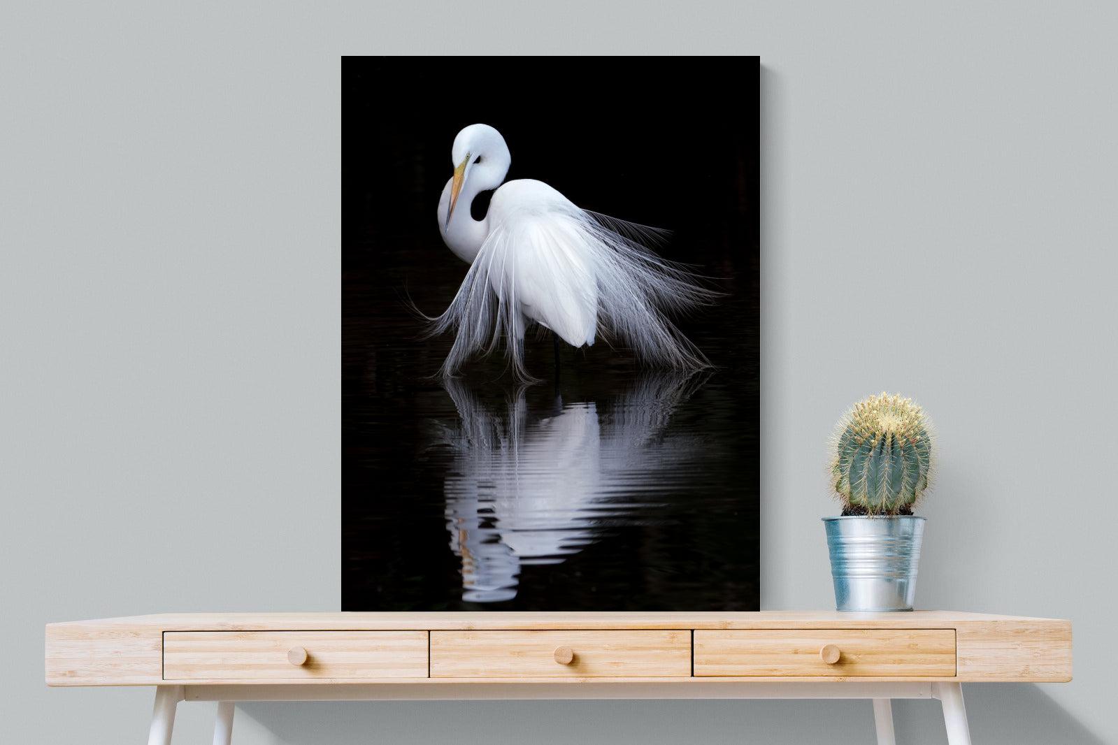 Feathered Reflection-Wall_Art-75 x 100cm-Mounted Canvas-No Frame-Pixalot