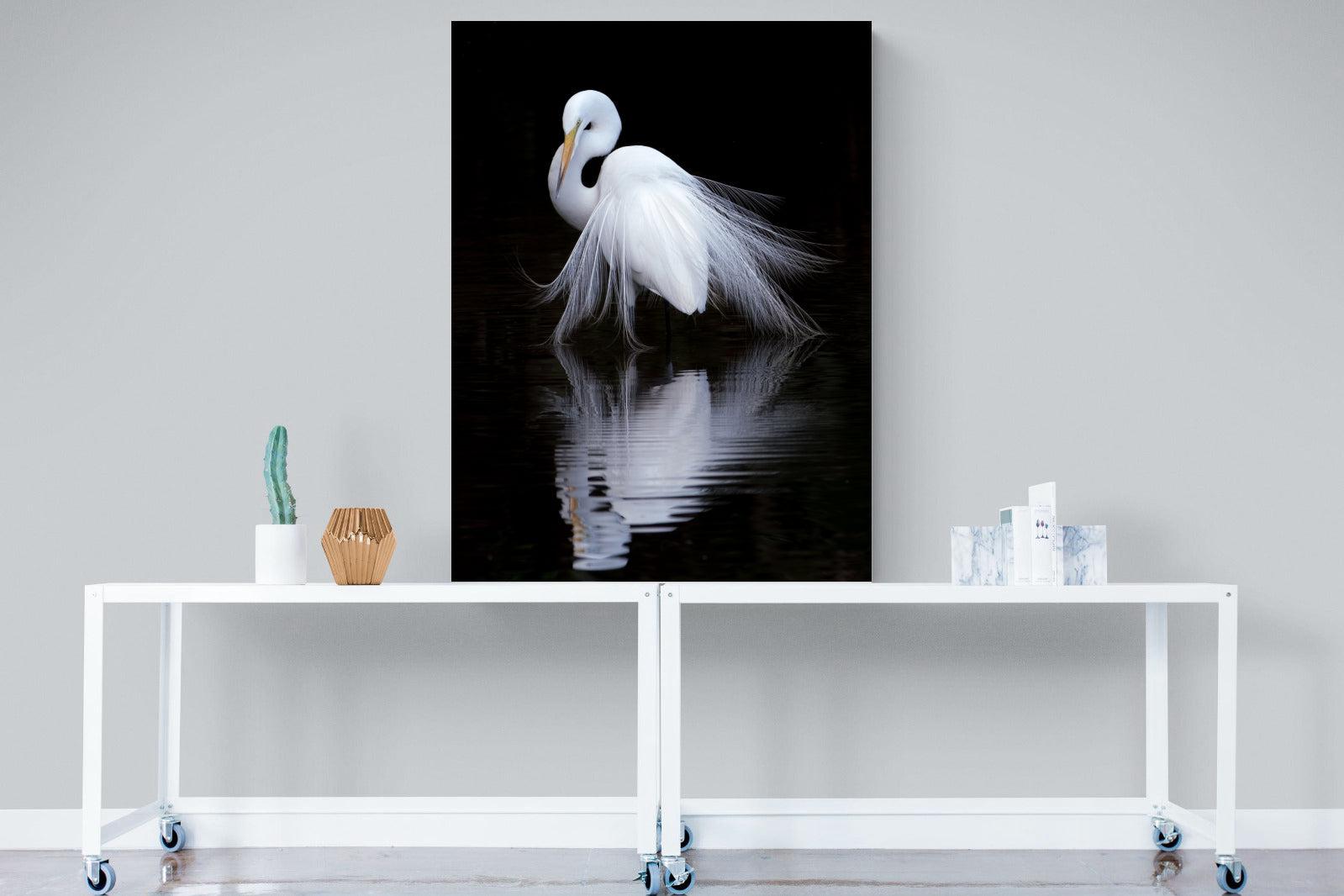 Feathered Reflection-Wall_Art-90 x 120cm-Mounted Canvas-No Frame-Pixalot