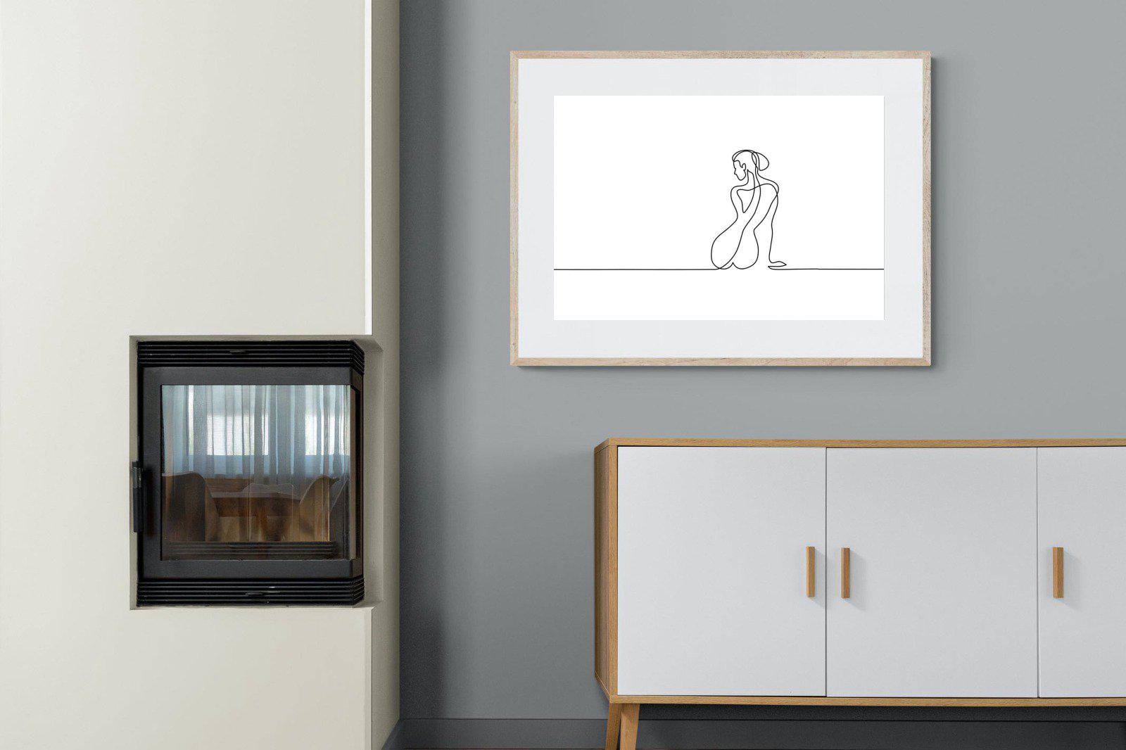 Female Form-Wall_Art-100 x 75cm-Framed Print-Wood-Pixalot