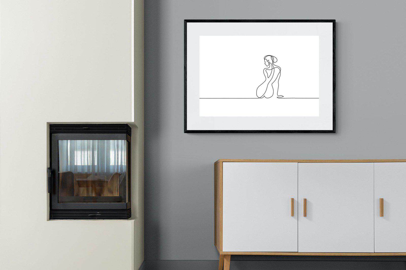 Female Form-Wall_Art-100 x 75cm-Framed Print-Black-Pixalot