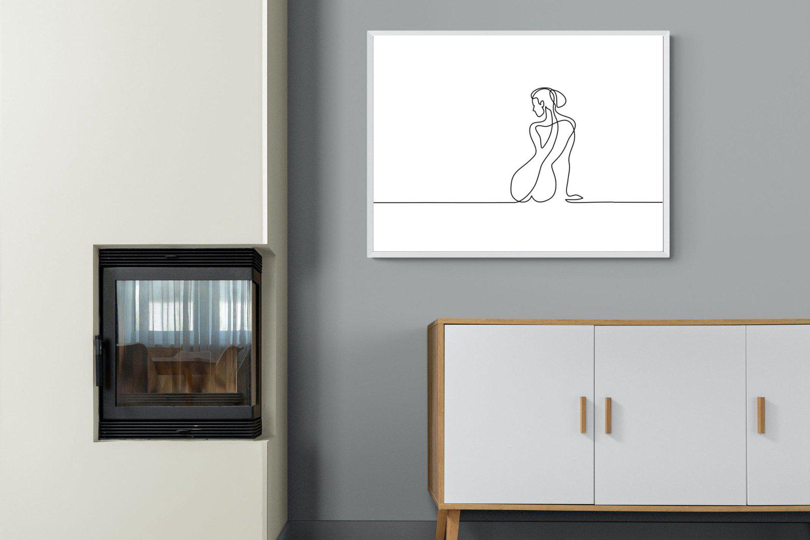 Female Form-Wall_Art-100 x 75cm-Mounted Canvas-White-Pixalot