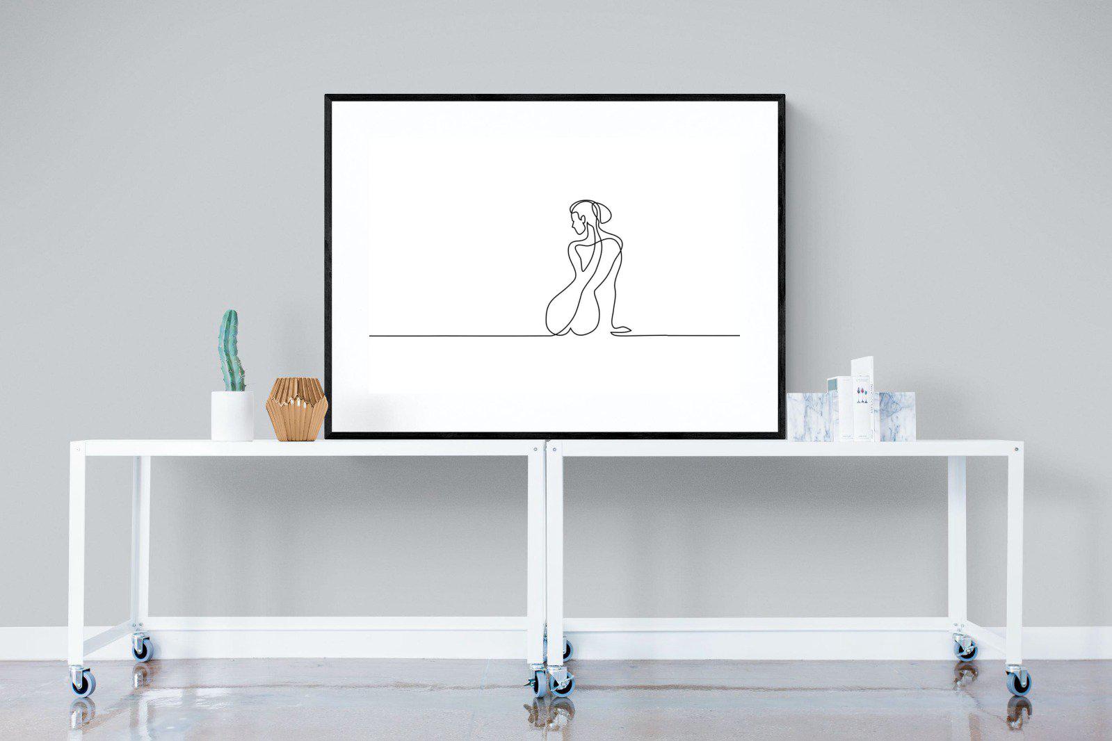 Female Form-Wall_Art-120 x 90cm-Framed Print-Black-Pixalot