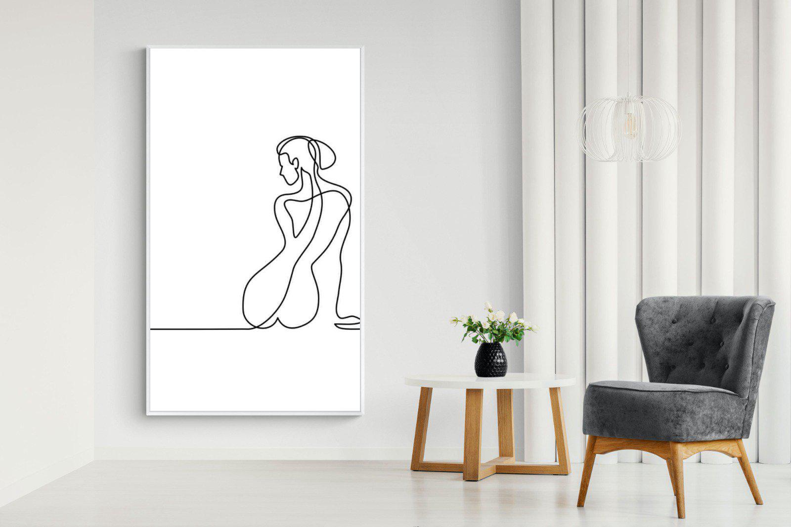 Female Form-Wall_Art-130 x 220cm-Mounted Canvas-White-Pixalot