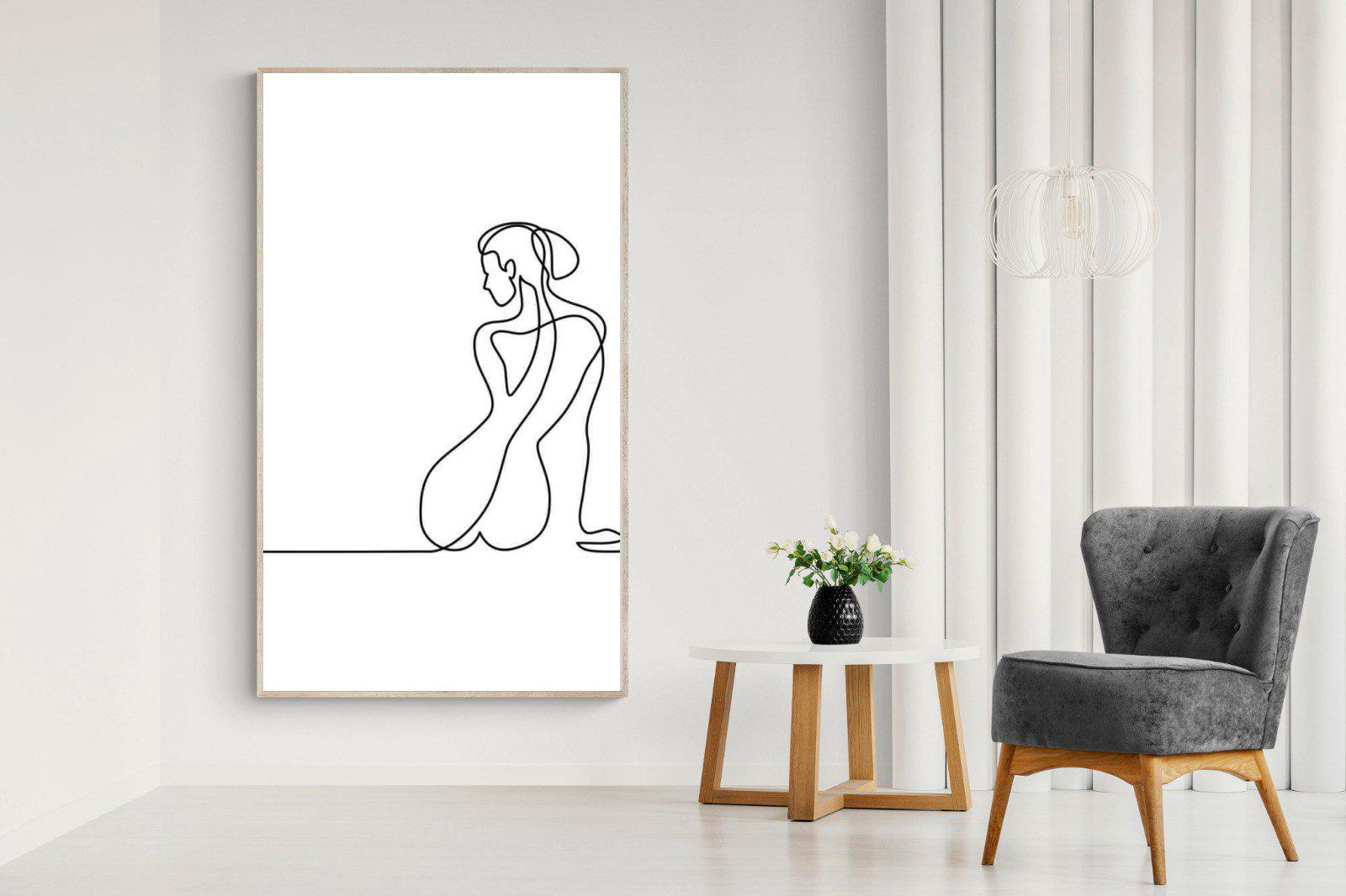 Female Form-Wall_Art-130 x 220cm-Mounted Canvas-Wood-Pixalot