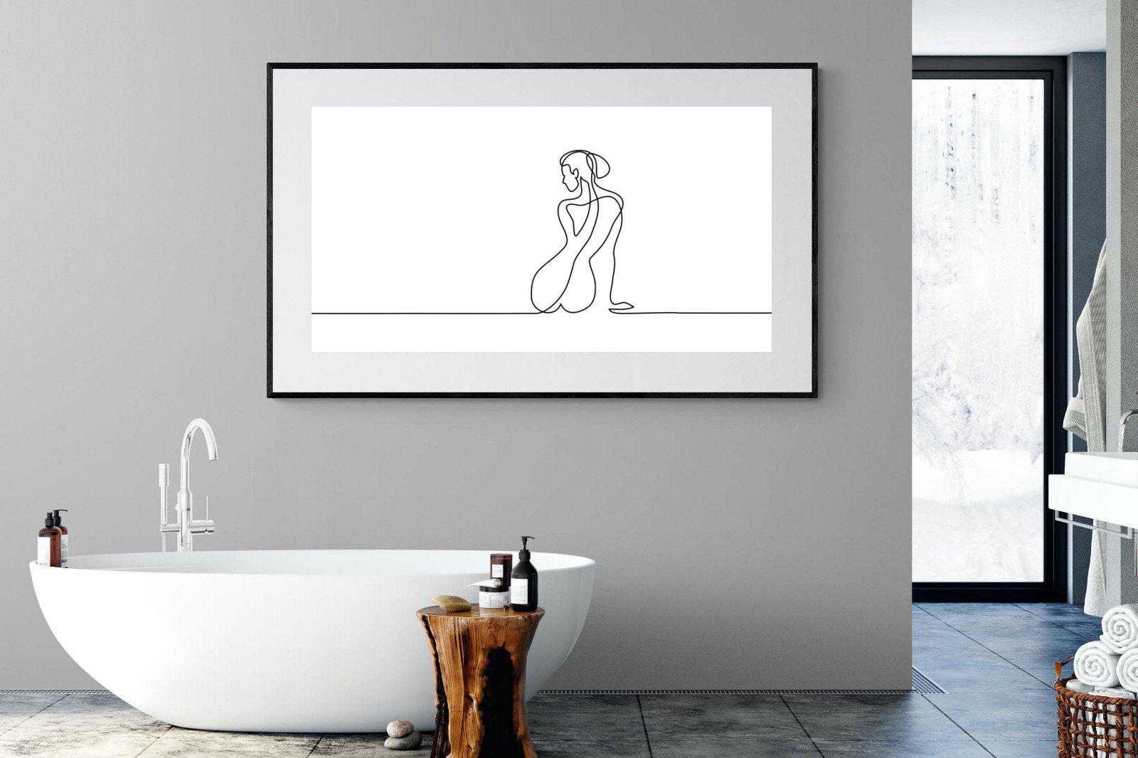 Female Form-Wall_Art-180 x 110cm-Framed Print-Black-Pixalot
