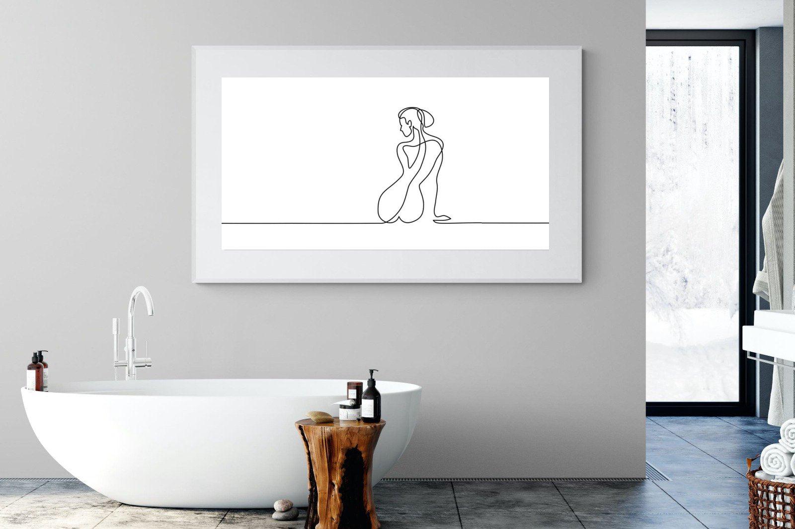 Female Form-Wall_Art-180 x 110cm-Framed Print-White-Pixalot