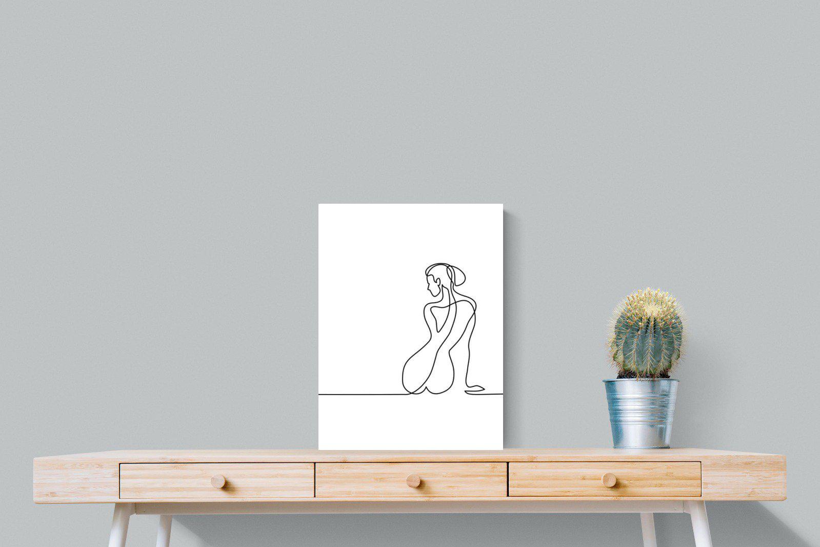 Female Form-Wall_Art-45 x 60cm-Mounted Canvas-No Frame-Pixalot