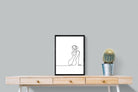 Female Form-Wall_Art-45 x 60cm-Mounted Canvas-Black-Pixalot