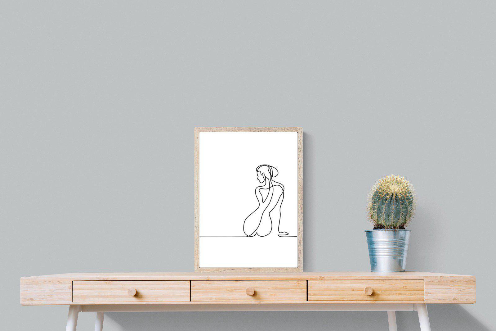 Female Form-Wall_Art-45 x 60cm-Mounted Canvas-Wood-Pixalot