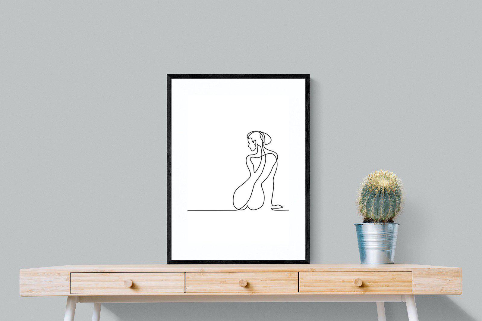 Female Form-Wall_Art-60 x 80cm-Framed Print-Black-Pixalot