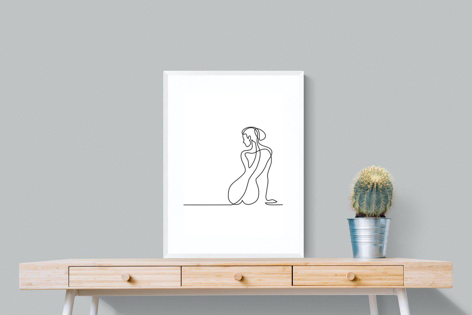 Female Form-Wall_Art-60 x 80cm-Framed Print-White-Pixalot