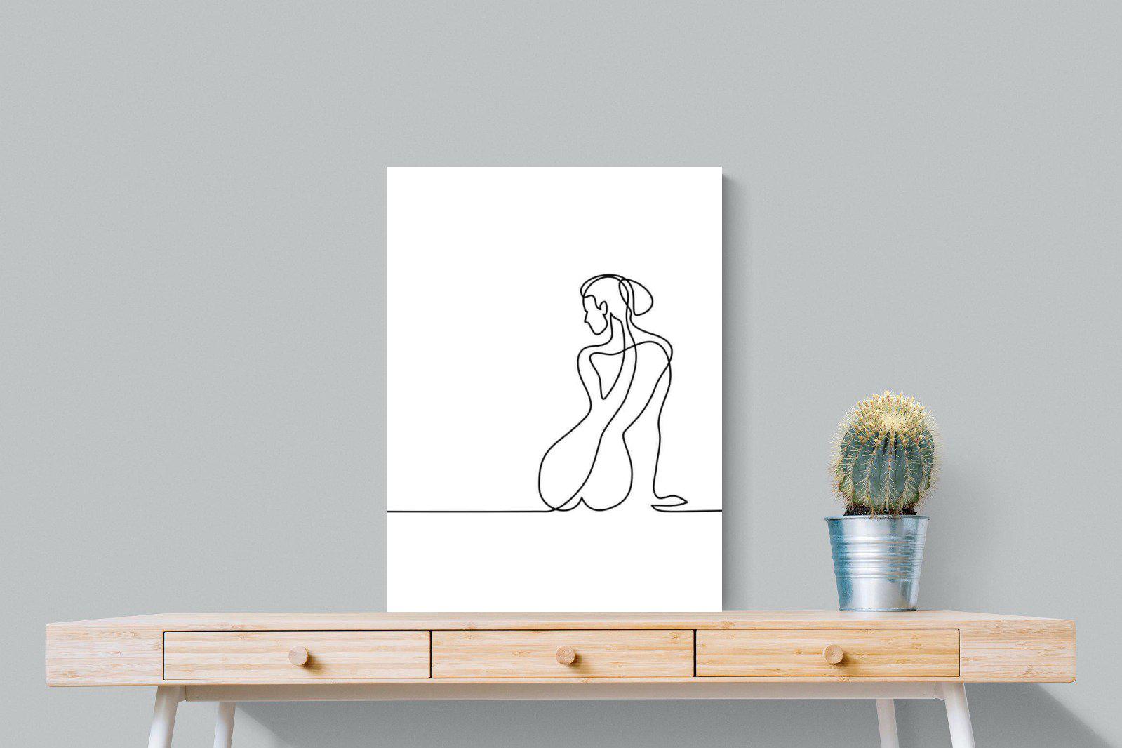 Female Form-Wall_Art-60 x 80cm-Mounted Canvas-No Frame-Pixalot