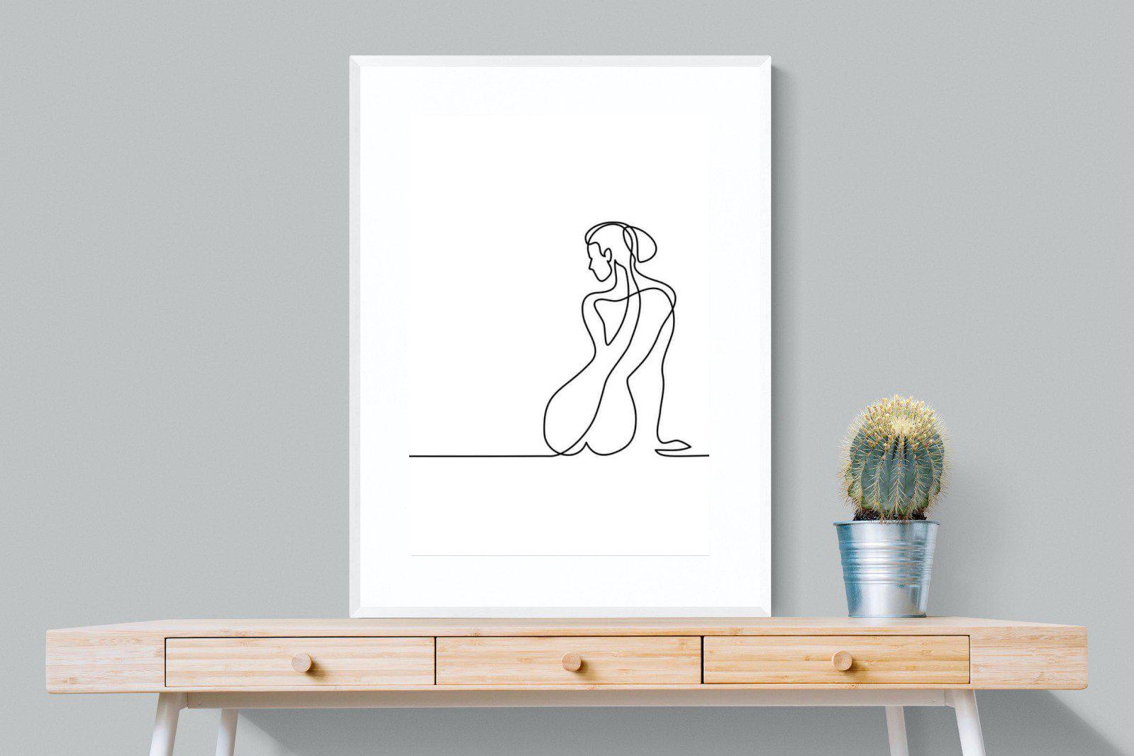Female Form-Wall_Art-75 x 100cm-Framed Print-White-Pixalot