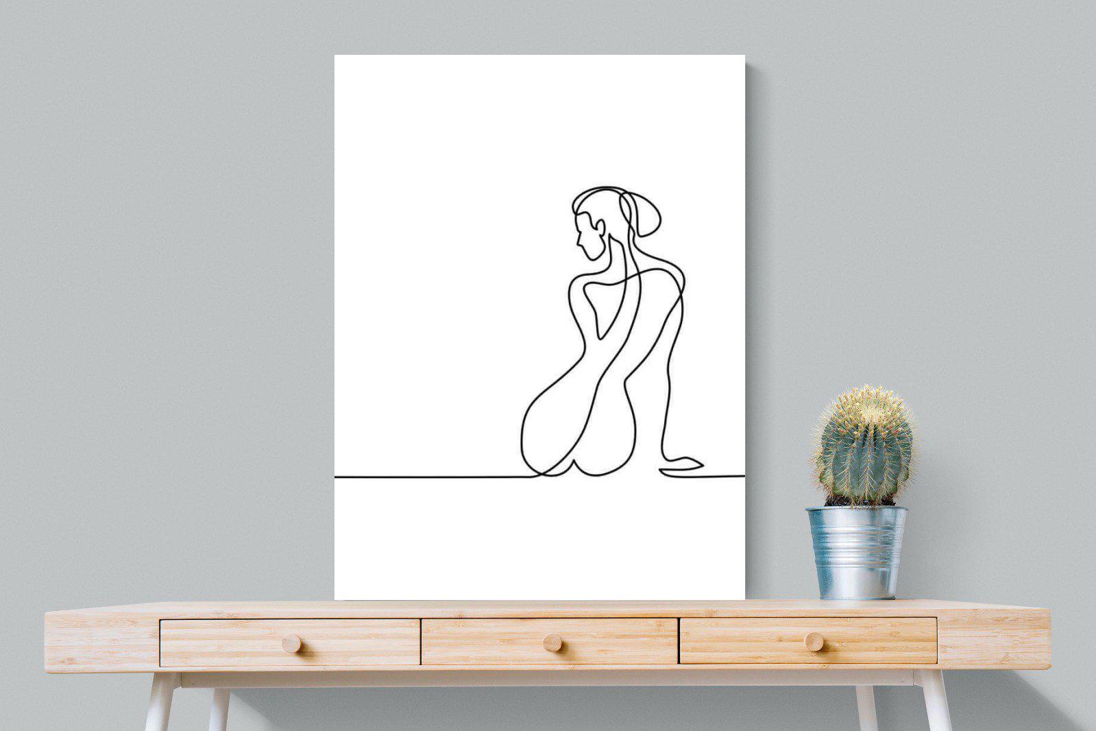 Female Form-Wall_Art-75 x 100cm-Mounted Canvas-No Frame-Pixalot