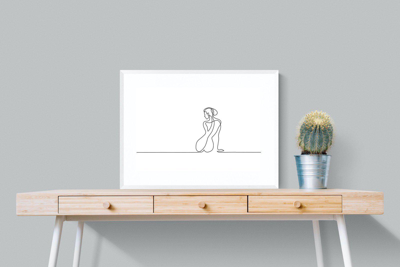 Female Form-Wall_Art-80 x 60cm-Framed Print-White-Pixalot
