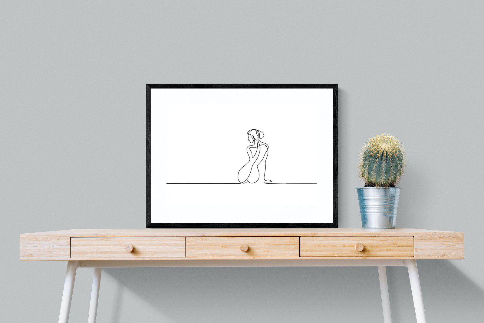 Female Form-Wall_Art-80 x 60cm-Framed Print-Black-Pixalot
