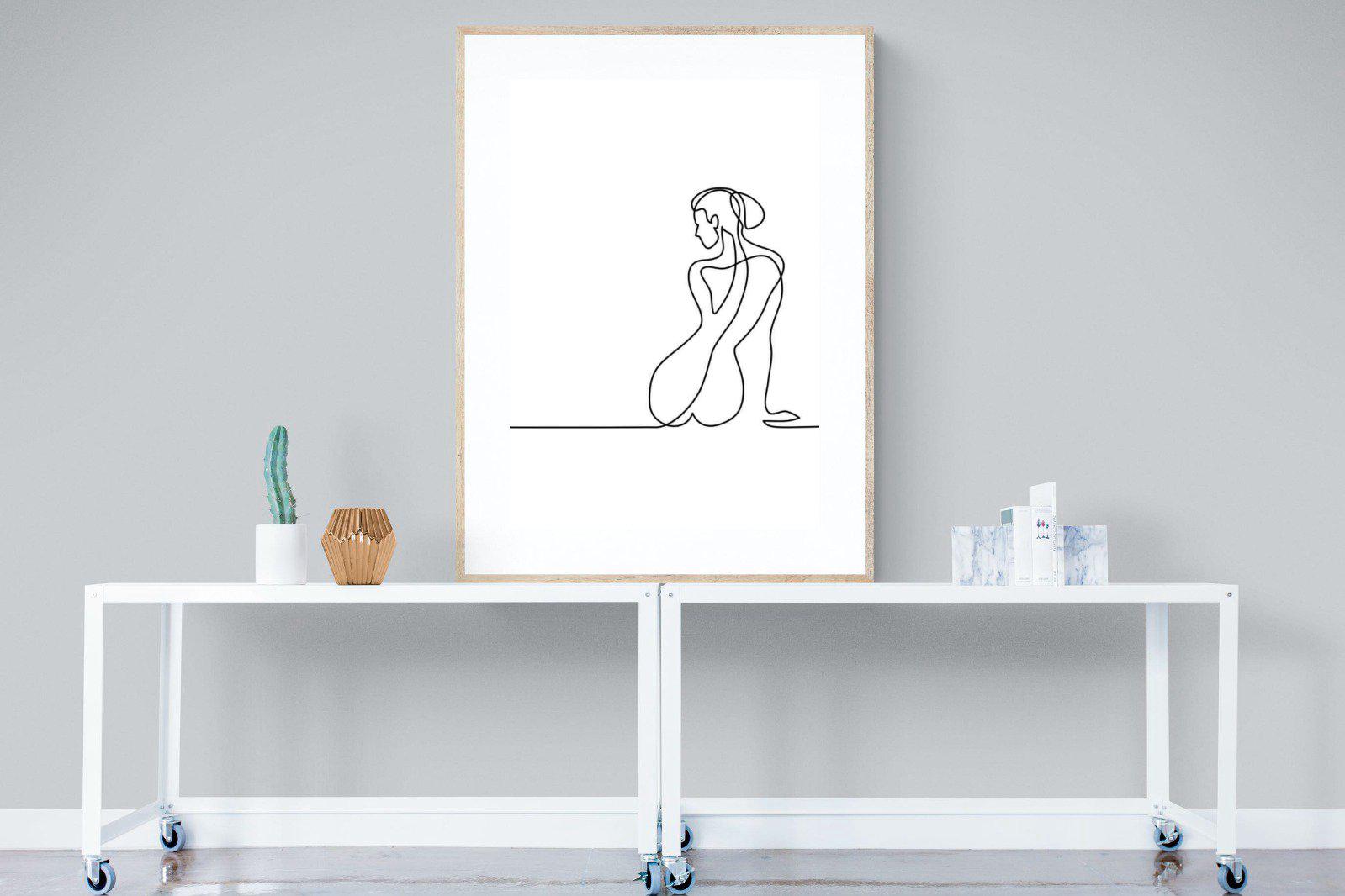 Female Form-Wall_Art-90 x 120cm-Framed Print-Wood-Pixalot